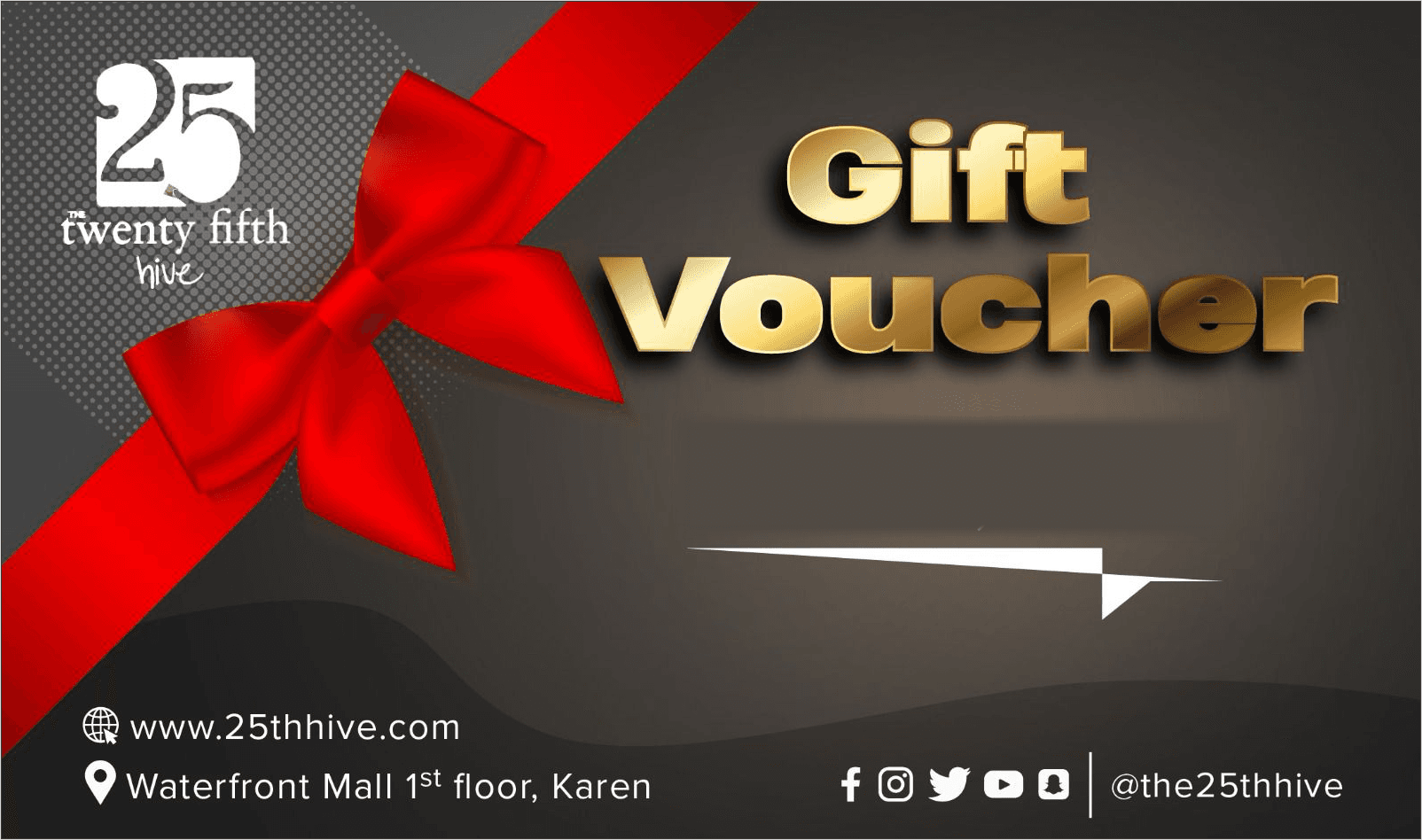 25th Hive Gift Voucher