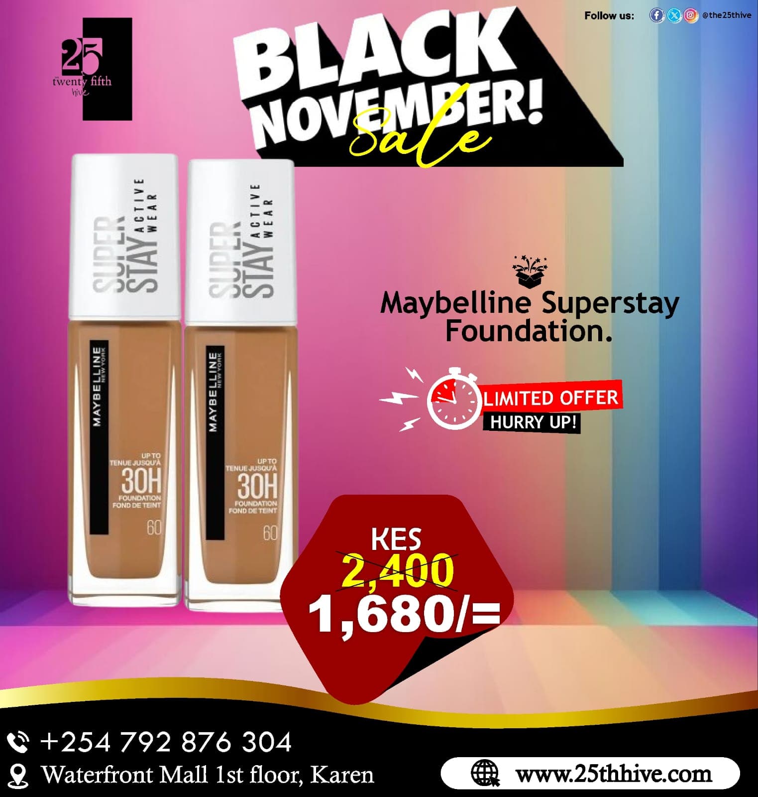 Maybelline Superstay Foundation Black November Sale