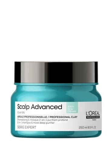 L’Oréal Professionnel Scalp Advanced Clay 6% 2 in 1 Shampoo & Mask 250ml
